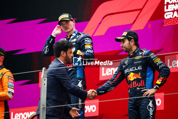 21/04/2024 - BEN SULAYEM Mohammed (uae), President of the FIA, PEREZ Sergio (mex), Red Bull Racing RB20, portrait during the Formula 1 Lenovo Chinese Grand Prix 2024, 5th round of the 2024 Formula One World Championship from April 19 to 21, 2024 on the Shanghai International Circuit, in Shanghai, China - F1 - CHINESE GRAND PRIX 2024 - FORMULA 1 - MOTORI