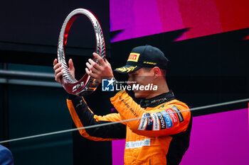 21/04/2024 - NORRIS Lando (gbr), McLaren F1 Team MCL38, portrait podium during the Formula 1 Lenovo Chinese Grand Prix 2024, 5th round of the 2024 Formula One World Championship from April 19 to 21, 2024 on the Shanghai International Circuit, in Shanghai, China - F1 - CHINESE GRAND PRIX 2024 - FORMULA 1 - MOTORI