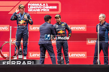 2024-04-21 - PEREZ Sergio (mex), Red Bull Racing RB20, portrait, BEN SULAYEM Mohammed (uae), President of the FIA, portrait podium during the Formula 1 Lenovo Chinese Grand Prix 2024, 5th round of the 2024 Formula One World Championship from April 19 to 21, 2024 on the Shanghai International Circuit, in Shanghai, China - F1 - CHINESE GRAND PRIX 2024 - FORMULA 1 - MOTORS