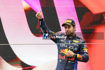 21/04/2024 - PEREZ Sergio (mex), Red Bull Racing RB20, portrait podium during the Formula 1 Lenovo Chinese Grand Prix 2024, 5th round of the 2024 Formula One World Championship from April 19 to 21, 2024 on the Shanghai International Circuit, in Shanghai, China - F1 - CHINESE GRAND PRIX 2024 - FORMULA 1 - MOTORI