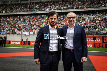 2024-04-21 - DOMENICALI Stefano (ita), Chairman and CEO Formula One Group FOG, portrait BEN SULAYEM Mohammed (uae), President of the FIA, portrait pre grid during the Formula 1 Lenovo Chinese Grand Prix 2024, 5th round of the 2024 Formula One World Championship from April 19 to 21, 2024 on the Shanghai International Circuit, in Shanghai, China - F1 - CHINESE GRAND PRIX 2024 - FORMULA 1 - MOTORS
