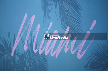 2024-05-02 - Miami logo is seen during the Formula 1 Crypto.com Miami Grand Prix 2024, 6th round of the 2024 Formula One World Championship from May 3 to 5, 2024 on the Miami International Autodrome, in Miami, United States of America - F1 - MIAMI GRAND PRIX 2024 - FORMULA 1 - MOTORS