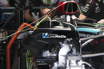 2024-05-02 - Mercedes AMG F1 Team W15, mechanical detail side pods during the Formula 1 Crypto.com Miami Grand Prix 2024, 6th round of the 2024 Formula One World Championship from May 3 to 5, 2024 on the Miami International Autodrome, in Miami, United States of America - F1 - MIAMI GRAND PRIX 2024 - FORMULA 1 - MOTORS