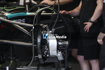 2024-05-02 - Mercedes AMG F1 Team W15, mechanical detail of the brake ducts during the Formula 1 Crypto.com Miami Grand Prix 2024, 6th round of the 2024 Formula One World Championship from May 3 to 5, 2024 on the Miami International Autodrome, in Miami, United States of America - F1 - MIAMI GRAND PRIX 2024 - FORMULA 1 - MOTORS