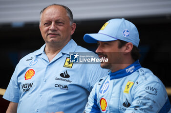2024-05-02 - VASSEUR Frédéric (fra), Team Principal & General Manager of the Scuderia Ferrari HP, portrait and LECLERC Charles (mco), Scuderia Ferrari HP SF-24, portrait during the Formula 1 Crypto.com Miami Grand Prix 2024, 6th round of the 2024 Formula One World Championship from May 3 to 5, 2024 on the Miami International Autodrome, in Miami, United States of America - F1 - MIAMI GRAND PRIX 2024 - FORMULA 1 - MOTORS
