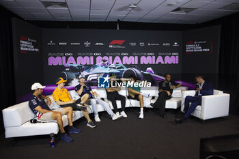 2024-05-02 - General view of the Press Conference during the Formula 1 Crypto.com Miami Grand Prix 2024, 6th round of the 2024 Formula One World Championship from May 3 to 5, 2024 on the Miami International Autodrome, in Miami, United States of America - F1 - MIAMI GRAND PRIX 2024 - FORMULA 1 - MOTORS