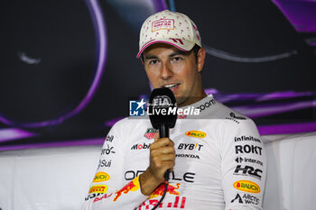 2024-05-04 - Sprint Race Press conference, PEREZ Sergio (mex), Red Bull Racing RB20, portrait during the Formula 1 Crypto.com Miami Grand Prix 2024, 6th round of the 2024 Formula One World Championship from May 3 to 5, 2024 on the Miami International Autodrome, in Miami, United States of America - F1 - MIAMI GRAND PRIX 2024 - FORMULA 1 - MOTORS