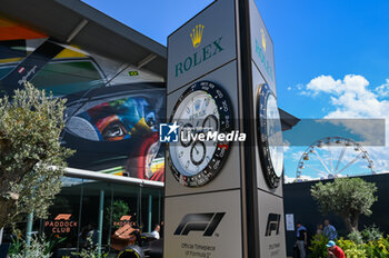 2024-05-17 - F1 Rolex watch1 Rolex watch at the paddock of Autodromo Internazionale Enzo e Dino Ferrari - FORMULA 1 MSC CRUISES GRAN PREMIO DELL'EMILIA-ROMAGNA 2024 - FREE PRACTICE 1 - FORMULA 1 - MOTORS