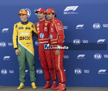 2024-05-25 - N°16 Charles Leclerc MC Scuderia Ferrari N°55 Carlos Sainz MEX Scuderia Ferrari N°81 Oscar Piastri AUS McLaren Formula 1 Team - FORMULA 1 GRAND PRIX DE MONACO - FREE PRACTICE AND QUALIFY - FORMULA 1 - MOTORS