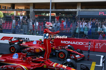 2024-05-26 - Charles Leclerc (MON) - Scuderia Ferrari - Ferrari SF-24 - Ferrari celebrating victory at home 

Race and celebrations of Formula 1 Grand Prix de Monaco 2024 at Monte Carlo (MC), may 23-26 2024 - FORMULA 1 GRAND PRIX DE MONACO - RACE - FORMULA 1 - MOTORS