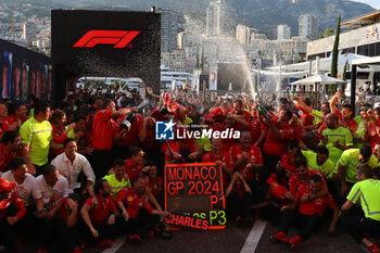 2024-05-26 - te Scuderia Ferrari celebrating victory of Charles Leclerc (MON) - Scuderia Ferrari - Ferrari SF-24 - Ferrari

during Formula 1 Grand Prix de Monaco 2024 at Monte Carlo (MC), may 23-26 2024 - FORMULA 1 GRAND PRIX DE MONACO - RACE - FORMULA 1 - MOTORS