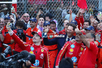 2024-05-26 - te Scuderia Ferrari celebrating victory of Charles Leclerc (MON) - Scuderia Ferrari - Ferrari SF-24 - Ferrari

during Formula 1 Grand Prix de Monaco 2024 at Monte Carlo (MC), may 23-26 2024 - FORMULA 1 GRAND PRIX DE MONACO - RACE - FORMULA 1 - MOTORS