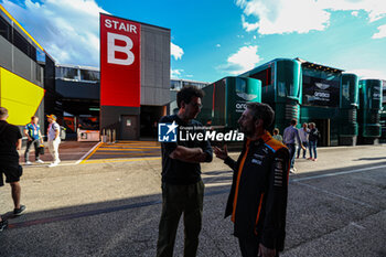 2024-05-17 - Mattia Binotto (ITA) - Former Scuderia Ferrari Team Principa Andrea Stella (ITA) - Mclaren F1 Team Principal

during FORMULA 1 MSC CRUISES GRAN PREMIO DEL MADE IN ITALY E DELL'EMILIA-ROMAGNA 2 Autodromo Enzo e Dino Ferrari, Imola (BO) Italy - FORMULA 1 MSC CRUISES GRAN PREMIO DELL'EMILIA-ROMAGNA 2024 - FREE PRACTICE 1 AND 2 - FORMULA 1 - MOTORS