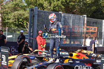 2024-05-17 - Max Verstappen (NED) - Oracle Red Bull Racing - Red Bull RB20 - Honda RBPT after pole position

during FORMULA 1 MSC CRUISES GRAN PREMIO DEL MADE IN ITALY E DELL'EMILIA-ROMAGNA 2 Autodromo Enzo e Dino Ferrari, Imola (BO) Italy - FORMULA 1 MSC CRUISES GRAN PREMIO DELL'EMILIA-ROMAGNA 2024 - FREE PRACTICE 1 AND 2 - FORMULA 1 - MOTORS