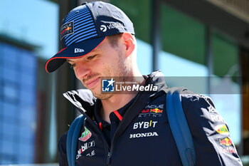 2024-05-18 - Max Verstappen Red Bull Racing Limited Oracle Red Bull Racing portrait enters the paddock of Autodromo Internazionale Enzo e Dino Ferrari - FORMULA 1 MSC CRUISES GRAN PREMIO DELL'EMILIA-ROMAGNA 2024 - PADDOCK AND DRIVERS - FORMULA 1 - MOTORS