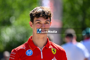 2024-05-18 - Oliver James Bearman Ferrari portrait enters the paddock of Autodromo Internazionale Enzo e Dino Ferrari - FORMULA 1 MSC CRUISES GRAN PREMIO DELL'EMILIA-ROMAGNA 2024 - PADDOCK AND DRIVERS - FORMULA 1 - MOTORS