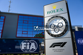 2024-05-18 - Rolex offical Timeplece of F1 and Fia logo - FORMULA 1 MSC CRUISES GRAN PREMIO DELL'EMILIA-ROMAGNA 2024 - PADDOCK AND DRIVERS - FORMULA 1 - MOTORS