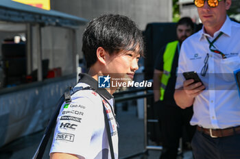 2024-05-18 - Yuki Tsunoda Racing Bulls S.p.A Visa Cash App RB Formula One Team portrait enters the paddock of Autodromo Internazionale Enzo e Dino Ferrari - FORMULA 1 MSC CRUISES GRAN PREMIO DELL'EMILIA-ROMAGNA 2024 - PADDOCK AND DRIVERS - FORMULA 1 - MOTORS