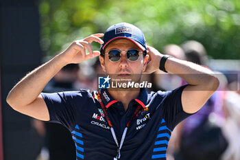 2024-05-18 - Sergio Perez Mendoza Red Bull Racing Limited Oracle Red Bull Racing portrait enters the paddock of Autodromo Internazionale Enzo e Dino Ferrari - FORMULA 1 MSC CRUISES GRAN PREMIO DELL'EMILIA-ROMAGNA 2024 - PADDOCK AND DRIVERS - FORMULA 1 - MOTORS