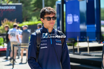 2024-05-18 - Alexander Albon Williams Grand Prix Engineering Limited Williams Racing portrait enters the paddock of Autodromo Internazionale Enzo e Dino Ferrari - FORMULA 1 MSC CRUISES GRAN PREMIO DELL'EMILIA-ROMAGNA 2024 - PADDOCK AND DRIVERS - FORMULA 1 - MOTORS