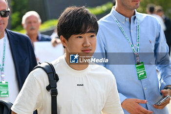 2024-05-18 - Yuki Tsunoda Racing Bulls S.p.A Visa Cash App RB Formula One Team portrait enters the paddock of Autodromo Internazionale Enzo e Dino Ferrari - FORMULA 1 MSC CRUISES GRAN PREMIO DELL'EMILIA-ROMAGNA 2024 - PADDOCK AND DRIVERS - FORMULA 1 - MOTORS