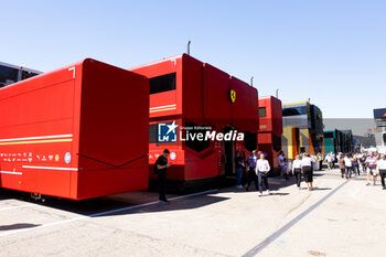 2024-05-18 - Paddock during the Formula 1 MSC Cruises Gran Premio del Made in Italy e Dell’Emilia-Romagne 2024, 7th round of the 2024 Formula One World Championship from May 17 to 19, 2024 on the Autodromo Enzo e Dino Ferrari, in Imola, Italy - F1 - EMILIA-ROMAGNA GRAND PRIX 2024 - FORMULA 1 - MOTORS