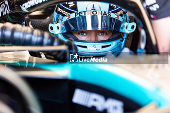 2024-05-18 - RUSSELL George (gbr), Mercedes AMG F1 Team W15, portrait during the Formula 1 MSC Cruises Gran Premio del Made in Italy e Dell’Emilia-Romagne 2024, 7th round of the 2024 Formula One World Championship from May 17 to 19, 2024 on the Autodromo Enzo e Dino Ferrari, in Imola, Italy - F1 - EMILIA-ROMAGNA GRAND PRIX 2024 - FORMULA 1 - MOTORS