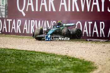 2024-05-18 - 14 ALONSO Fernando (spa), Aston Martin F1 Team AMR24, action crash, accident, during the Formula 1 MSC Cruises Gran Premio del Made in Italy e Dell’Emilia-Romagne 2024, 7th round of the 2024 Formula One World Championship from May 17 to 19, 2024 on the Autodromo Enzo e Dino Ferrari, in Imola, Italy - F1 - EMILIA-ROMAGNA GRAND PRIX 2024 - FORMULA 1 - MOTORS