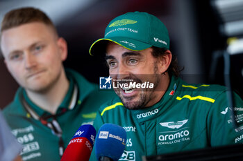 2024-05-18 - ALONSO Fernando (spa), Aston Martin F1 Team AMR24, portrait during the Formula 1 MSC Cruises Gran Premio del Made in Italy e Dell’Emilia-Romagne 2024, 7th round of the 2024 Formula One World Championship from May 17 to 19, 2024 on the Autodromo Enzo e Dino Ferrari, in Imola, Italy - F1 - EMILIA-ROMAGNA GRAND PRIX 2024 - FORMULA 1 - MOTORS