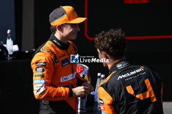 2024-05-18 - PIASTRI Oscar (aus), McLaren F1 Team MCL38, NORRIS Lando (gbr), McLaren F1 Team MCL38, portrait, during the Formula 1 MSC Cruises Gran Premio del Made in Italy e Dell’Emilia-Romagne 2024, 7th round of the 2024 Formula One World Championship from May 17 to 19, 2024 on the Autodromo Enzo e Dino Ferrari, in Imola, Italy - F1 - EMILIA-ROMAGNA GRAND PRIX 2024 - FORMULA 1 - MOTORS