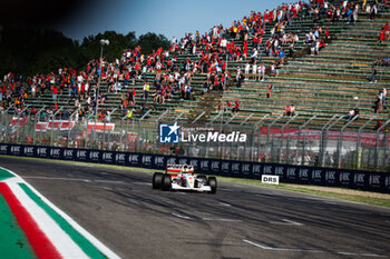 2024-05-18 - VETTEL Sebastian, driving the Mclaren MP4/8 in tribute to Ayrton Senna, during the Formula 1 MSC Cruises Gran Premio del Made in Italy e Dell’Emilia-Romagne 2024, 7th round of the 2024 Formula One World Championship from May 17 to 19, 2024 on the Autodromo Enzo e Dino Ferrari, in Imola, Italy - F1 - EMILIA-ROMAGNA GRAND PRIX 2024 - FORMULA 1 - MOTORS