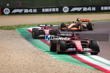 2024-05-18 - 16 LECLERC Charles (mco), Scuderia Ferrari SF-24, action 55 SAINZ Carlos (spa), Scuderia Ferrari SF-24, action 04 NORRIS Lando (gbr), McLaren F1 Team MCL38, action during the Formula 1 MSC Cruises Gran Premio del Made in Italy e Dell’Emilia-Romagne 2024, 7th round of the 2024 Formula One World Championship from May 17 to 19, 2024 on the Autodromo Enzo e Dino Ferrari, in Imola, Italy - F1 - EMILIA-ROMAGNA GRAND PRIX 2024 - FORMULA 1 - MOTORS