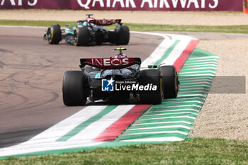 2024-05-18 - 63 RUSSELL George (gbr), Mercedes AMG F1 Team W15, action 44 HAMILTON Lewis (gbr), Mercedes AMG F1 Team W15, action during the Formula 1 MSC Cruises Gran Premio del Made in Italy e Dell’Emilia-Romagne 2024, 7th round of the 2024 Formula One World Championship from May 17 to 19, 2024 on the Autodromo Enzo e Dino Ferrari, in Imola, Italy - F1 - EMILIA-ROMAGNA GRAND PRIX 2024 - FORMULA 1 - MOTORS