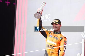 2024-05-18 - NORRIS Lando (gbr), McLaren F1 Team MCL38, portrait podium during the Formula 1 MSC Cruises Gran Premio del Made in Italy e Dell’Emilia-Romagne 2024, 7th round of the 2024 Formula One World Championship from May 17 to 19, 2024 on the Autodromo Enzo e Dino Ferrari, in Imola, Italy - F1 - EMILIA-ROMAGNA GRAND PRIX 2024 - FORMULA 1 - MOTORS