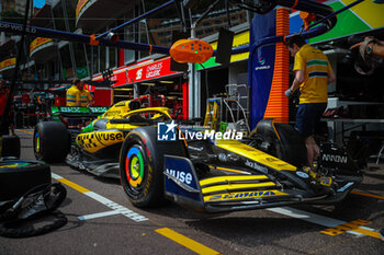 2024-05-23 - McLaren Mercedes new livery Senna, during the Monaco GP, 23-26 May 2024 Montecarlo, Formula 1 World championship 2024. - FORMULA 1 GRAND PRIX DE MONACO - PADDOCK - FORMULA 1 - MOTORS