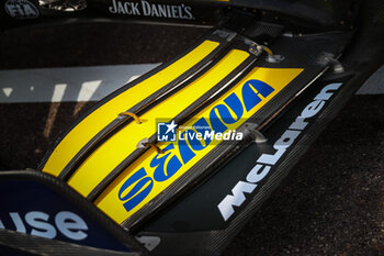 2024-05-23 - McLaren Mercedes new livery Senna, during the Monaco GP, 23-26 May 2024 Montecarlo, Formula 1 World championship 2024. - FORMULA 1 GRAND PRIX DE MONACO - PADDOCK - FORMULA 1 - MOTORS