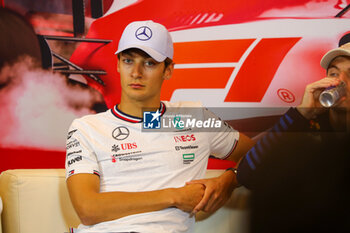 2024-05-23 - George Russell (GBR) - Mercedes-AMG PETRONAS F1 Team - Mercedes W15 - Mercedes E Performance

during Press Conference of Formula 1 Grand Prix de Monaco 2024 at Monte Carlo (MC), may 23-26 2024 - FORMULA 1 GRAND PRIX DE MONACO - PADDOCK - FORMULA 1 - MOTORS