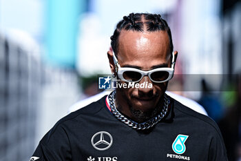 2024-05-23 - #44 Lewis Hamilton Of The Team Mercedes-Amg Petronas Formula One Team, Mercedes W15 in Paddock,During Fia Formula One World Championship F1 Monaco 2024, 23 May , In Monte-Carlo , Monaco - FORMULA 1 GRAND PRIX DE MONACO - PADDOCK - FORMULA 1 - MOTORS