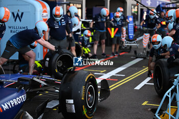 2024-05-23 - The Team Williams Racing, Williams Mercedes FW46 in Pit lane During Fia Formula One World Championship F1 Monaco 2024, 23 May , In Monte-Carlo , Monac - FORMULA 1 GRAND PRIX DE MONACO - PADDOCK - FORMULA 1 - MOTORS