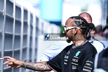 2024-05-23 - #44 Lewis Hamilton Of The Team Mercedes-Amg Petronas Formula One Team, Mercedes W15 in Paddock,During Fia Formula One World Championship F1 Monaco 2024, 23 May , In Monte-Carlo , Monaco - FORMULA 1 GRAND PRIX DE MONACO - PADDOCK - FORMULA 1 - MOTORS