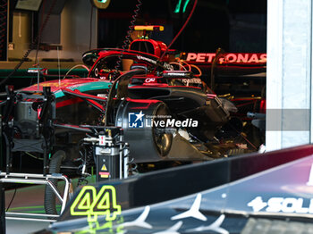 2024-05-23 - #44 Lewis Hamilton Of The Team Mercedes-Amg Petronas Formula One Team, Mercedes W15 in Paddock,During Fia Formula One World Championship F1 Monaco 2024, 23 May , In Monte-Carlo , Monacoin Box During Fia Formula One World Championship F1 Monaco 2024, 23 May , In Monte-Carlo , Monaco - FORMULA 1 GRAND PRIX DE MONACO - PADDOCK - FORMULA 1 - MOTORS