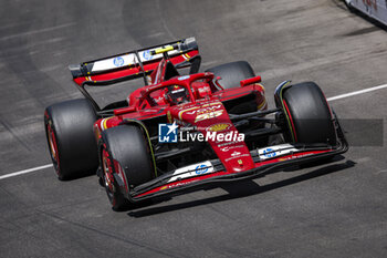 2024-05-25 - 55 SAINZ Carlos (spa), Scuderia Ferrari SF-24, action during the Formula 1 Grand Prix de Monaco 2024, 8th round of the 2024 Formula One World Championship from May 23 to 26, 2024 on the Circuit de Monaco, in Monaco - F1 - MONACO GRAND PRIX 2024 - FORMULA 1 - MOTORS