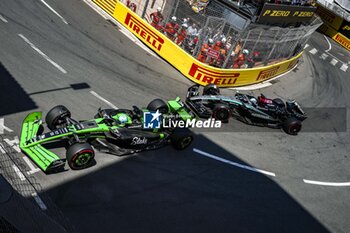 2024-05-25 - 77 BOTTAS Valtteri (fin), Stake F1 Team Kick Sauber C44, crash, accident, 63 RUSSELL George (gbr), Mercedes AMG F1 Team W15, action during the Formula 1 Grand Prix de Monaco 2024, 8th round of the 2024 Formula One World Championship from May 23 to 26, 2024 on the Circuit de Monaco, in Monaco - F1 - MONACO GRAND PRIX 2024 - FORMULA 1 - MOTORS