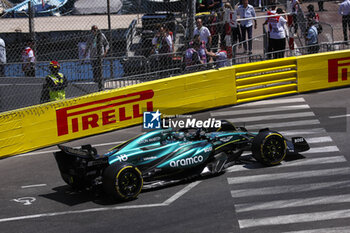 2024-05-25 - 18 STROLL Lance (can), Aston Martin F1 Team AMR24, action during the Formula 1 Grand Prix de Monaco 2024, 8th round of the 2024 Formula One World Championship from May 23 to 26, 2024 on the Circuit de Monaco, in Monaco - F1 - MONACO GRAND PRIX 2024 - FORMULA 1 - MOTORS