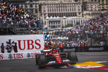 2024-05-25 - 55 SAINZ Carlos (spa), Scuderia Ferrari SF-24, action during the Formula 1 Grand Prix de Monaco 2024, 8th round of the 2024 Formula One World Championship from May 23 to 26, 2024 on the Circuit de Monaco, in Monaco - F1 - MONACO GRAND PRIX 2024 - FORMULA 1 - MOTORS