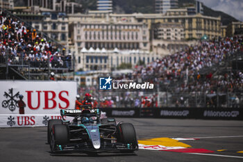 2024-05-25 - 63 RUSSELL George (gbr), Mercedes AMG F1 Team W15, action during the Formula 1 Grand Prix de Monaco 2024, 8th round of the 2024 Formula One World Championship from May 23 to 26, 2024 on the Circuit de Monaco, in Monaco - F1 - MONACO GRAND PRIX 2024 - FORMULA 1 - MOTORS