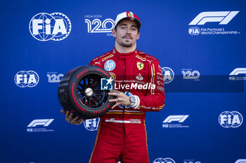 2024-05-25 - LECLERC Charles (mco), Scuderia Ferrari SF-24, portrait, Pirelli trophy during the Formula 1 Grand Prix de Monaco 2024, 8th round of the 2024 Formula One World Championship from May 23 to 26, 2024 on the Circuit de Monaco, in Monaco - F1 - MONACO GRAND PRIX 2024 - FORMULA 1 - MOTORS