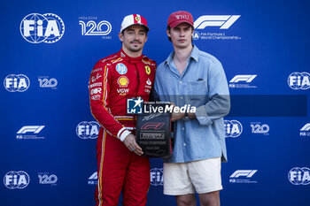 2024-05-25 - LECLERC Charles (mco), Scuderia Ferrari SF-24, portrait, Pirelli trophy during the Formula 1 Grand Prix de Monaco 2024, 8th round of the 2024 Formula One World Championship from May 23 to 26, 2024 on the Circuit de Monaco, in Monaco - F1 - MONACO GRAND PRIX 2024 - FORMULA 1 - MOTORS