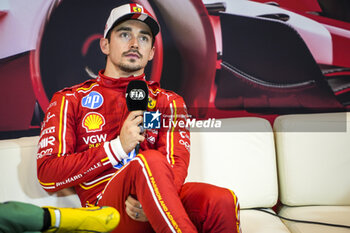 2024-05-25 - LECLERC Charles (mco), Scuderia Ferrari SF-24, portrait, press conference during the Formula 1 Grand Prix de Monaco 2024, 8th round of the 2024 Formula One World Championship from May 23 to 26, 2024 on the Circuit de Monaco, in Monaco - F1 - MONACO GRAND PRIX 2024 - FORMULA 1 - MOTORS