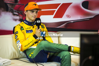 2024-05-25 - PIASTRI Oscar (aus), McLaren F1 Team MCL38, portrait, press conference during the Formula 1 Grand Prix de Monaco 2024, 8th round of the 2024 Formula One World Championship from May 23 to 26, 2024 on the Circuit de Monaco, in Monaco - F1 - MONACO GRAND PRIX 2024 - FORMULA 1 - MOTORS